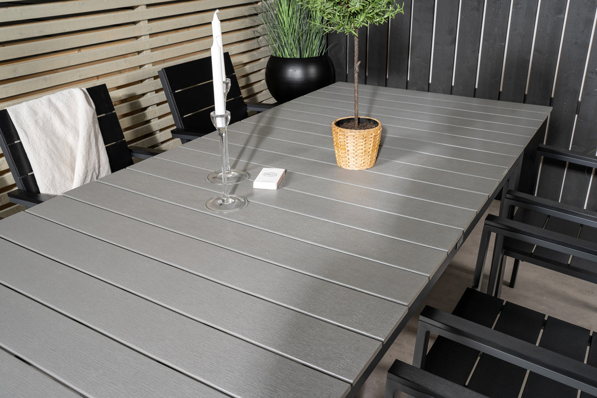 Venture Design Levels Rektangulära Matbord 160 x 100 Svart + Matstolar 2-pack Svart
