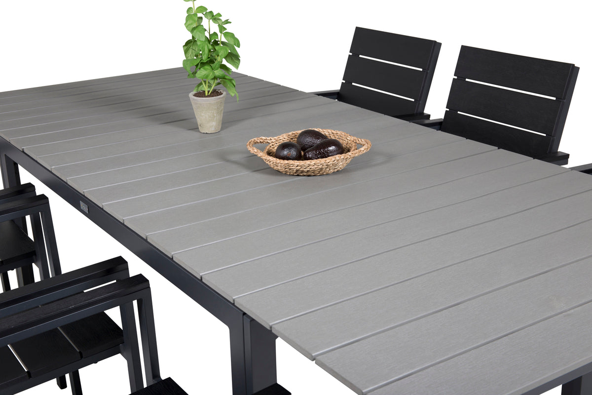 Venture Design Levels Rektangulära Matbord 160 x 100 Svart + Matstolar 2-pack Svart
