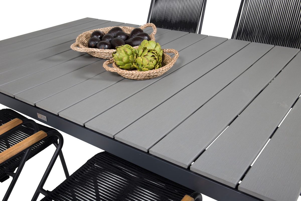 Venture Design Levels & Bois Matbord 160x100x75 + Matstolar Svart