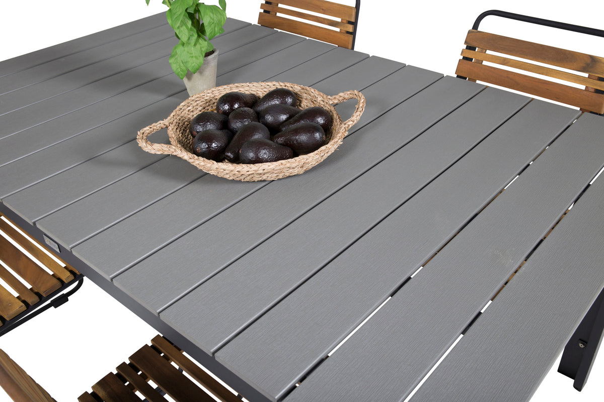 Venture Design Levels & Bois Matbord 160x100x75 + Matstolar Natur