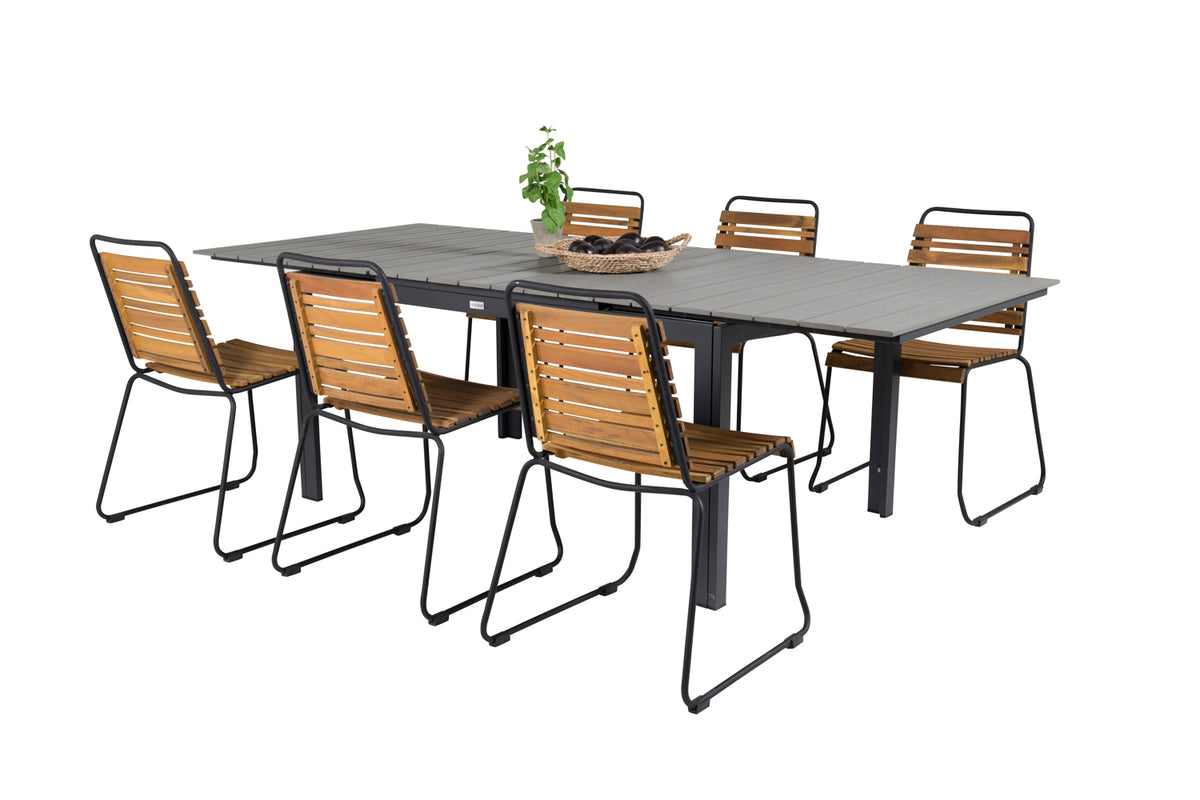 Venture Design Levels & Bois Matbord 160x100x75 + Matstolar Natur
