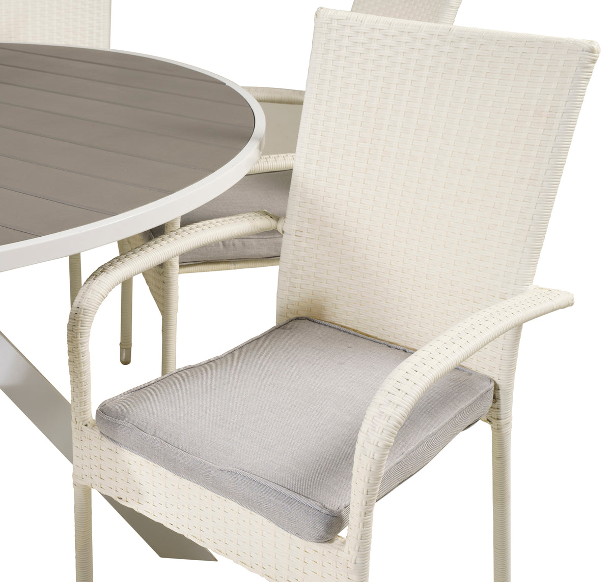 Venture Design Parma & Anna Runda Matbord ø140 Vit + Matstolar Vit