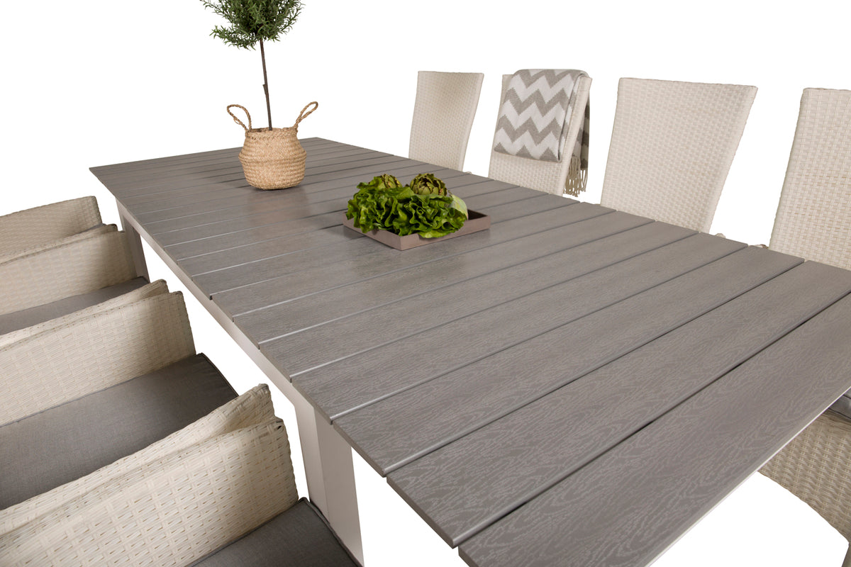 Venture Design Levels & Padova Matbord 160x100x75 + Reclinerstolar Vit