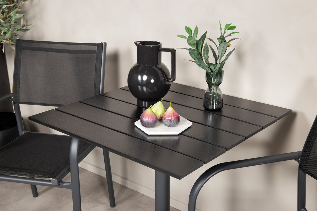 Venture Design Venture Home Colorado & Santorini Cafébord 70x70 + Matstolar Svart