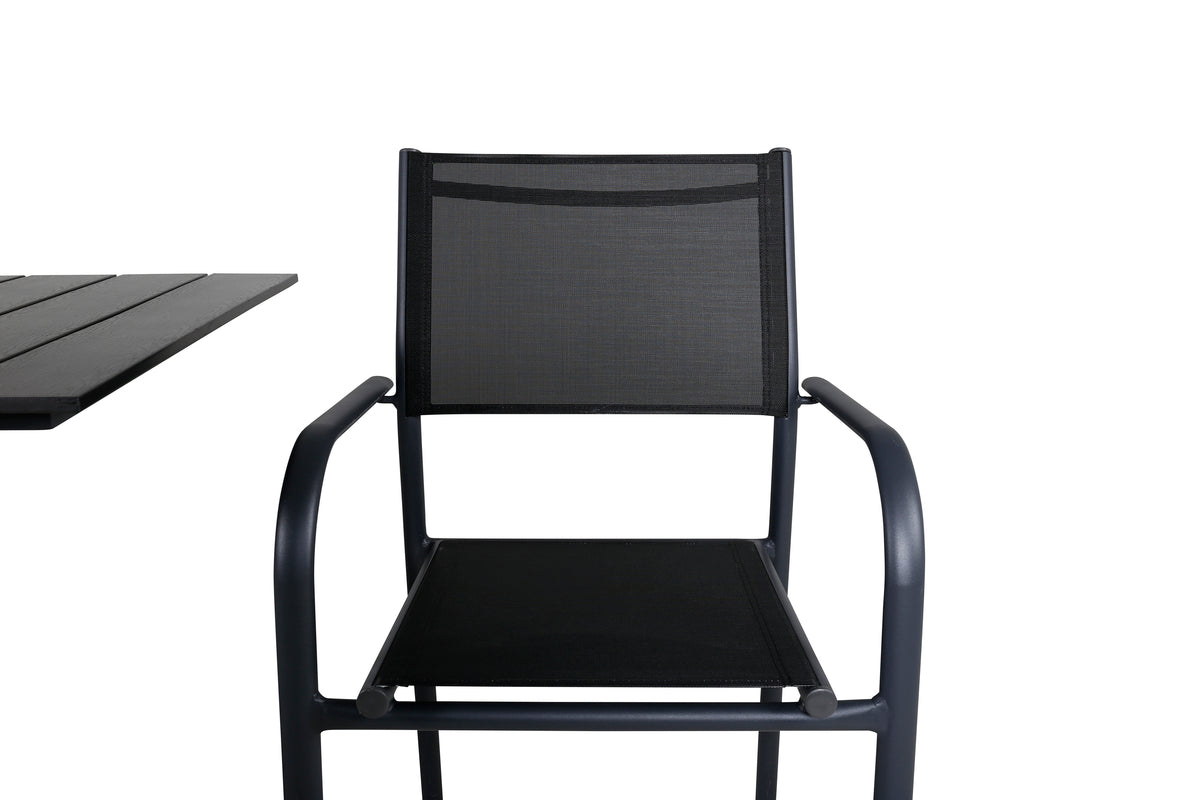 Venture Design Venture Home Colorado & Santorini Cafébord 70x70 + Matstolar Svart