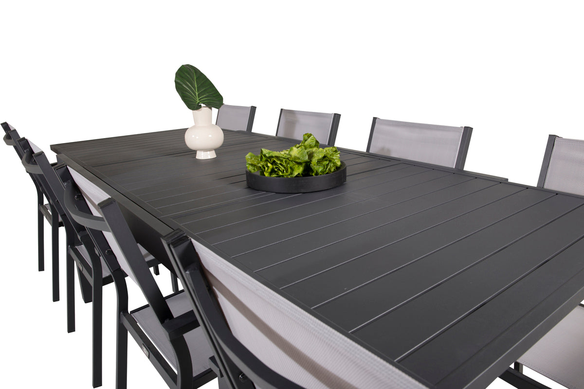 Venture Design Copacabana & Marbella Matstolar + Rektangulära Matbord 160 x 100 Svart