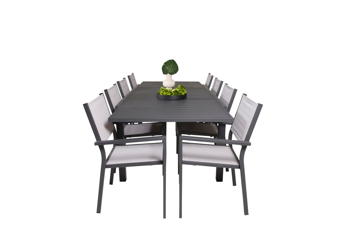 Venture Design Copacabana & Marbella Matstolar + Rektangulära Matbord 160 x 100 Svart