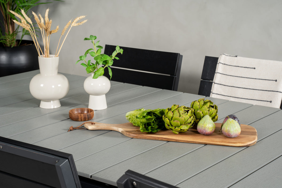 Venture Design Levels Rektangulära Matbord 229 × 100 Svart + Matstolar 2-pack Svart