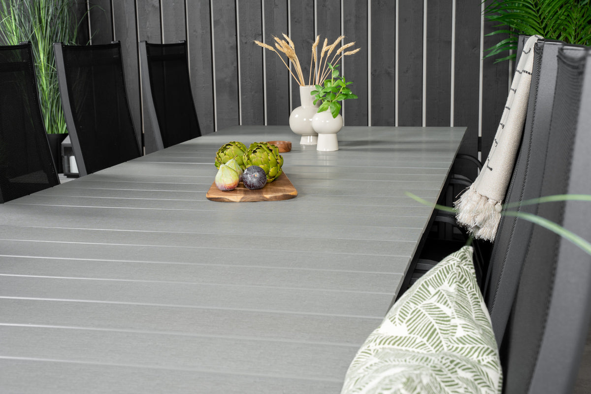 Venture Design Levels & Copacabana Matbord 229x100x75 + Reclinerstolar Svart