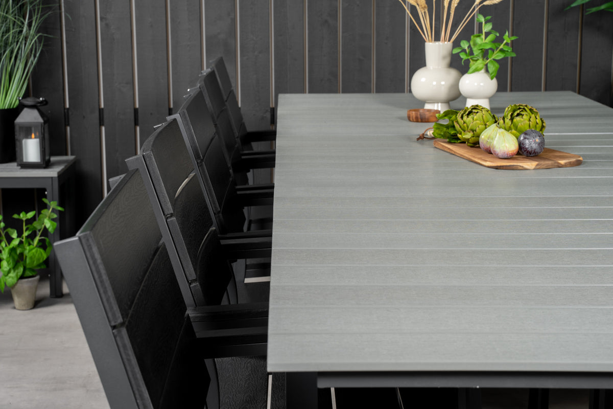 Venture Design Levels Matbord 224x100 + Matstolar Svart