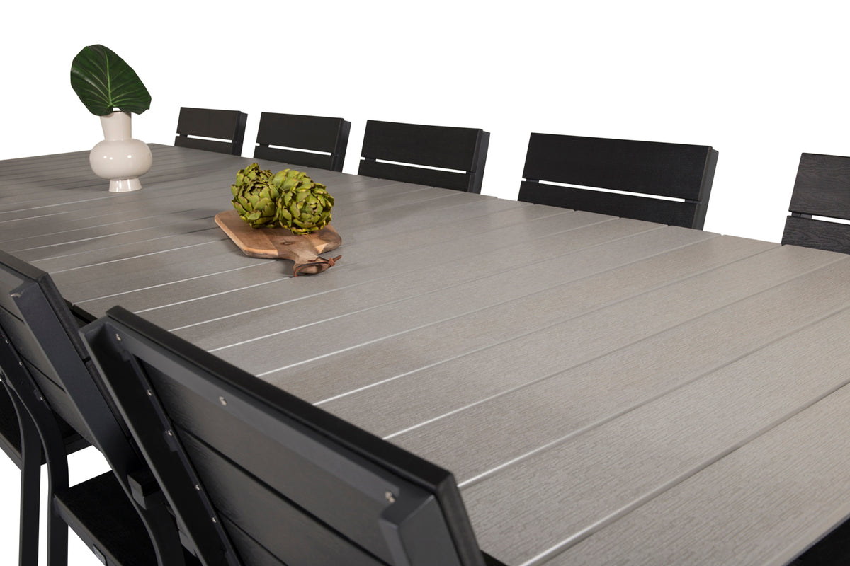 Venture Design Levels Matbord 224x100 + Matstolar Svart