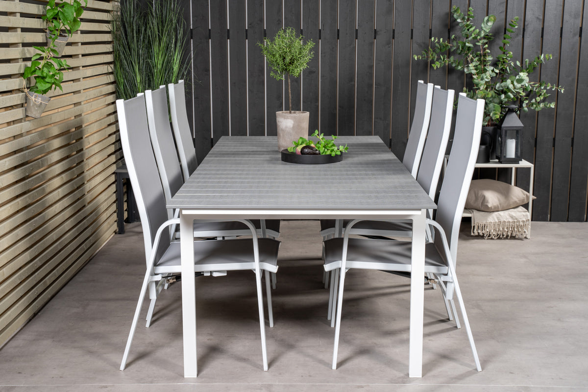Venture Design Copacabana & Levels Reclinerstolar Grå + Matbord 229x100x75
