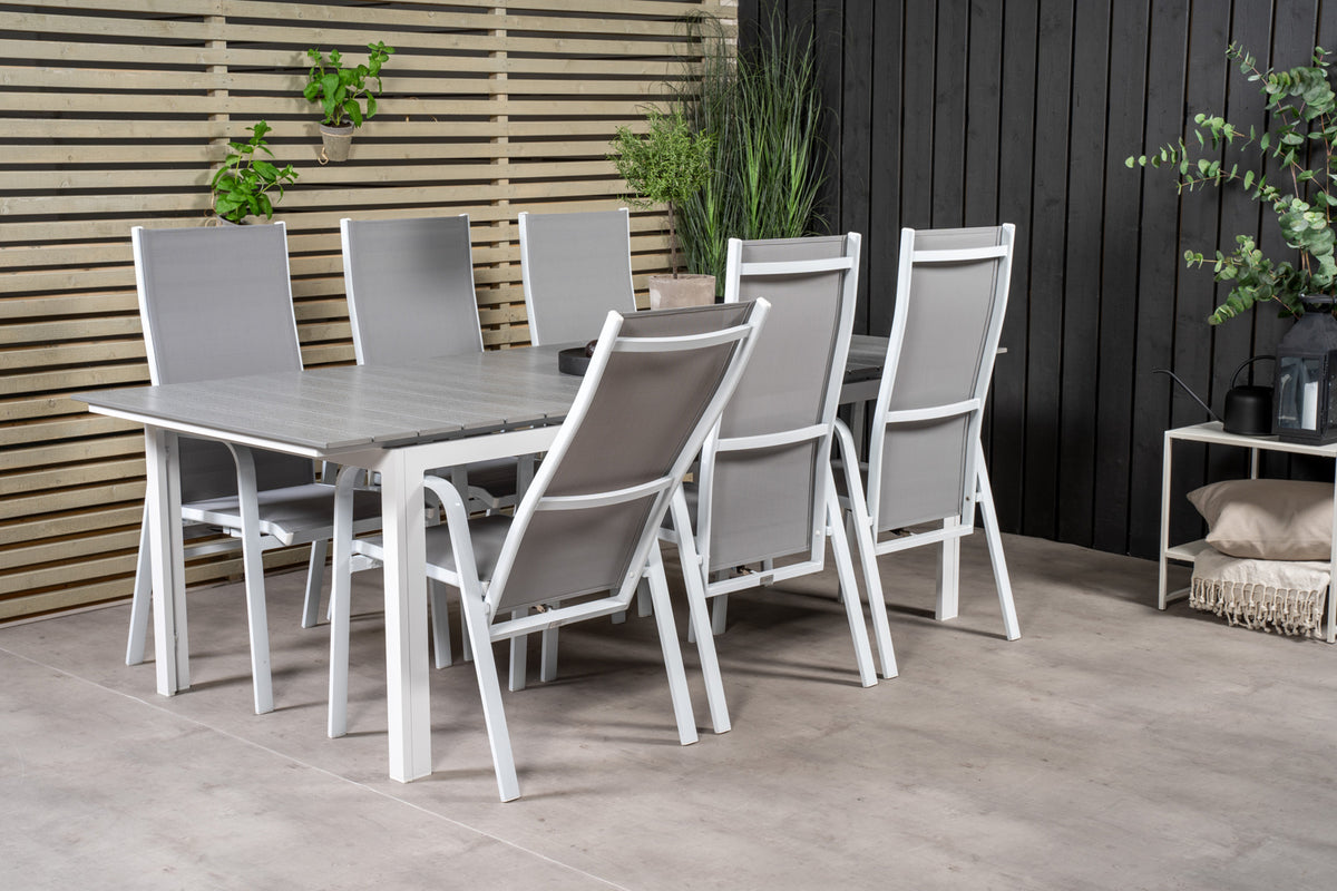 Venture Design Copacabana & Levels Reclinerstolar Grå + Matbord 229x100x75
