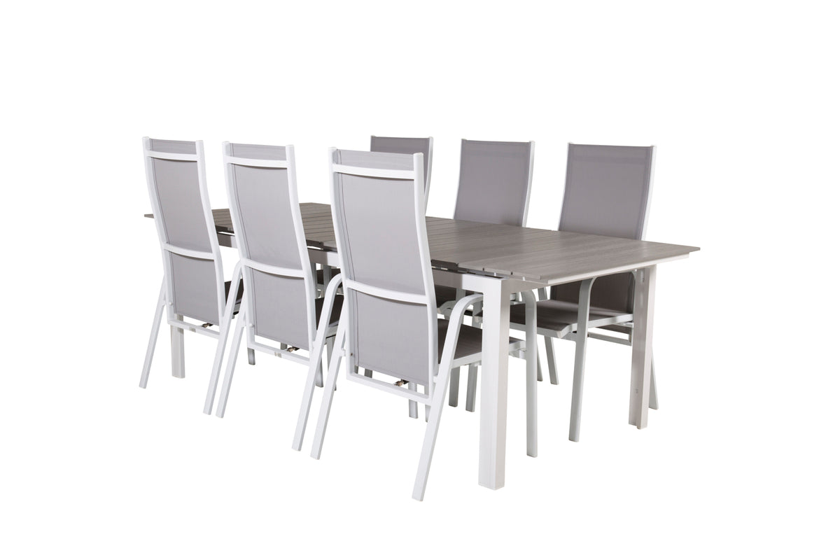 Venture Design Copacabana & Levels Reclinerstolar Grå + Matbord 229x100x75
