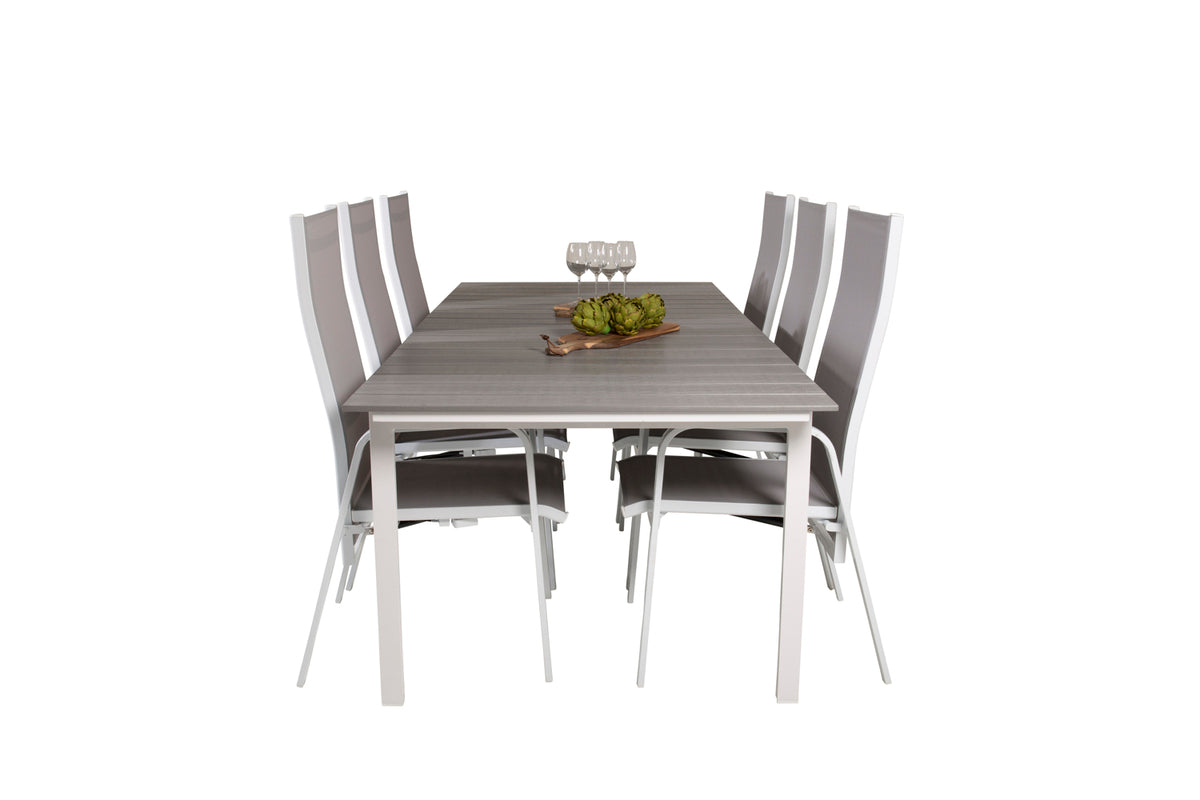 Venture Design Copacabana & Levels Reclinerstolar Grå + Matbord 229x100x75