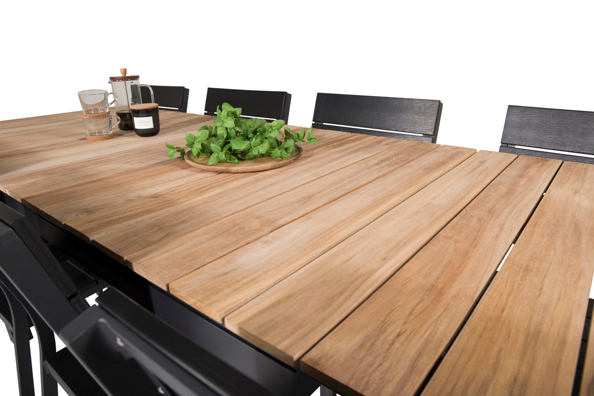 Venture Design Levels & Mexico Matstolar Svart + Matbord 160 x 90