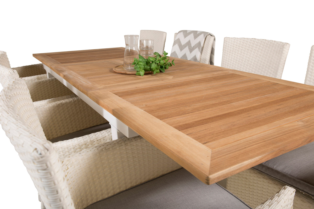 Venture Design Malin & Panama Matstolar Vit + Matbord 160 x 90