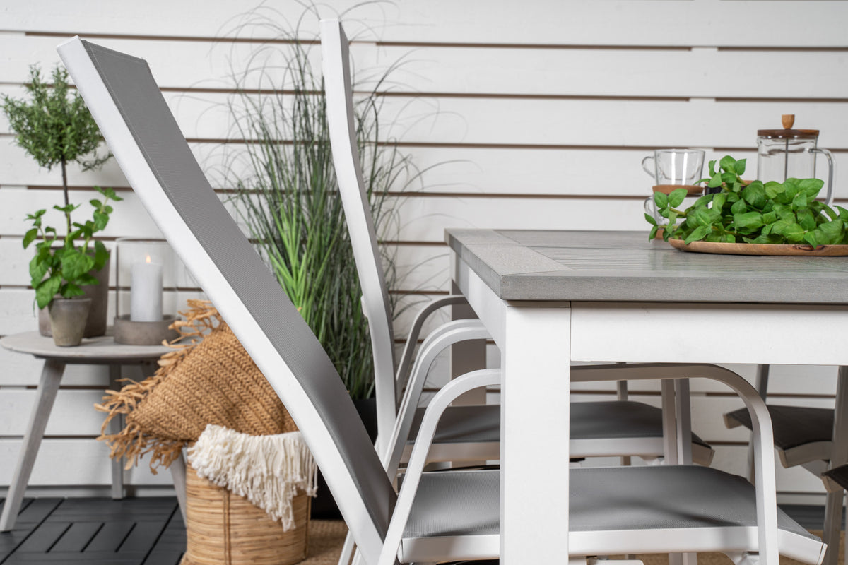 Venture Design Albany & Copacabana Matbord 152x90 + Reclinerstolar Grå