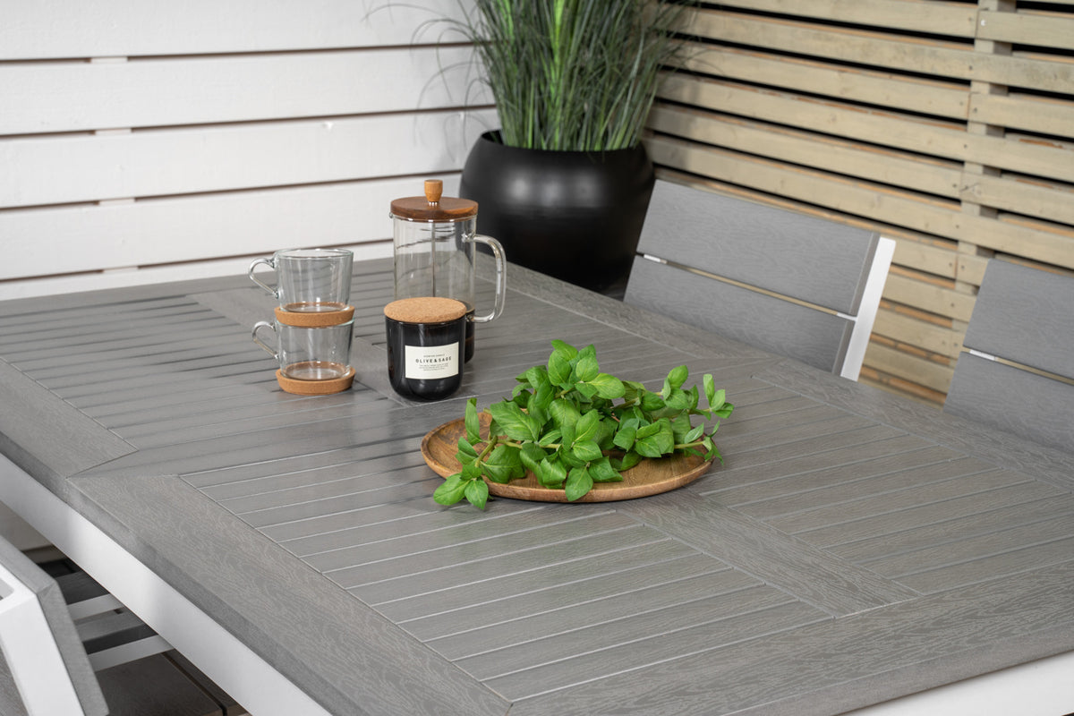 Venture Design Albany & Levels Matbord 152x90 + Matstolar Grå