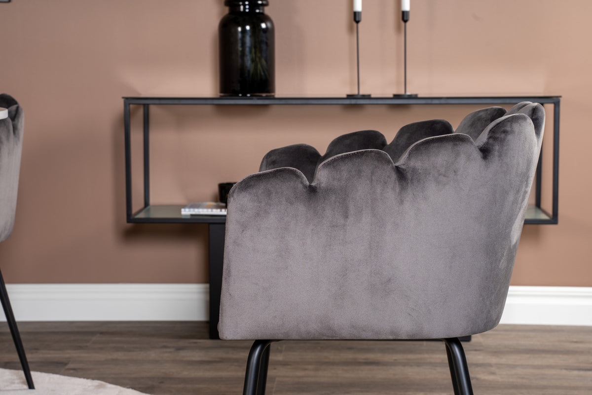 Venture Design Limhamn & Estelle Matstolar Grå + Runda Matbord ⌀106 Vit