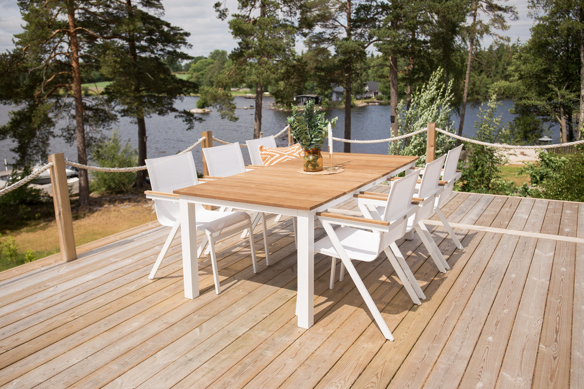 Venture Design Venture Home Mexico Matbord 210x100 + Matstolar Vit