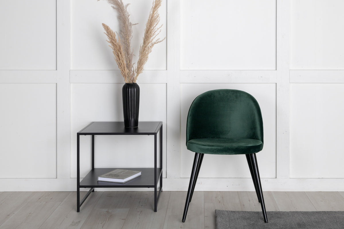 Venture Design Sleek & Velvet Matbord 95x195 + Matstolar Grön