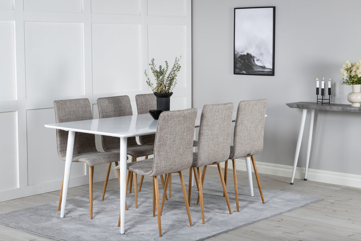 Venture Design Polar & Windu Rektangulära Matbord 180 x 90 Vit +