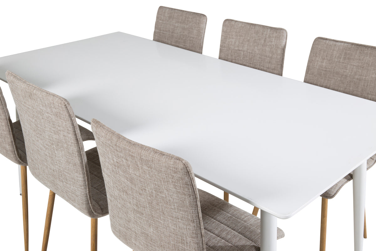 Venture Design Polar & Windu Rektangulära Matbord 180 x 90 Vit +