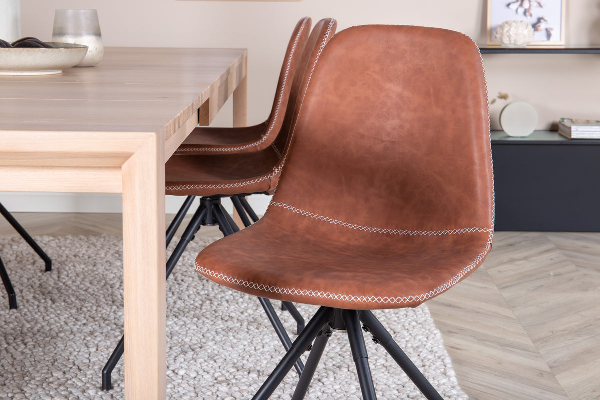 Venture Design Slider & Polar Matbord 250*95*75 + Matstolar Brun