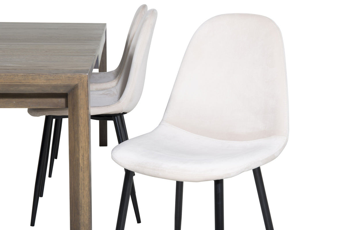 Venture Design Slider & Polar Matbord 250*95*75 + Matstolar Beige