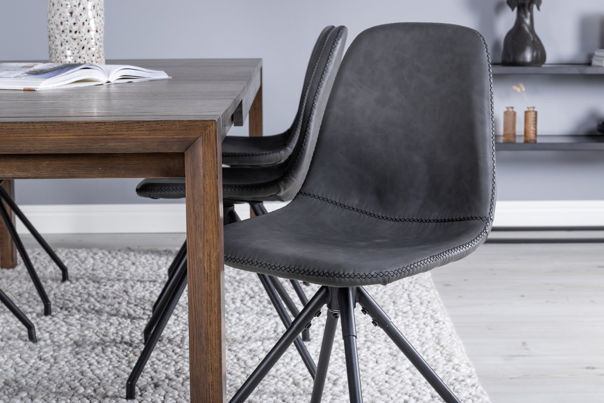 Venture Design Slider & Polar Matbord 250*95*75 + Matstolar Svart