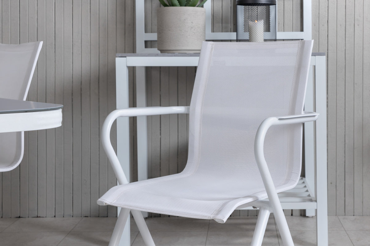 Venture Design Virya & Alina Matbord 160 x 90 + Matstolar Vit