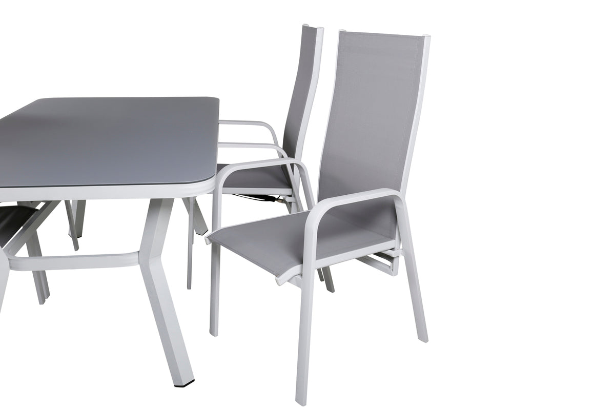 Venture Design Virya & Copacabana Matbord 160 x 90 + Reclinerstolar Grå