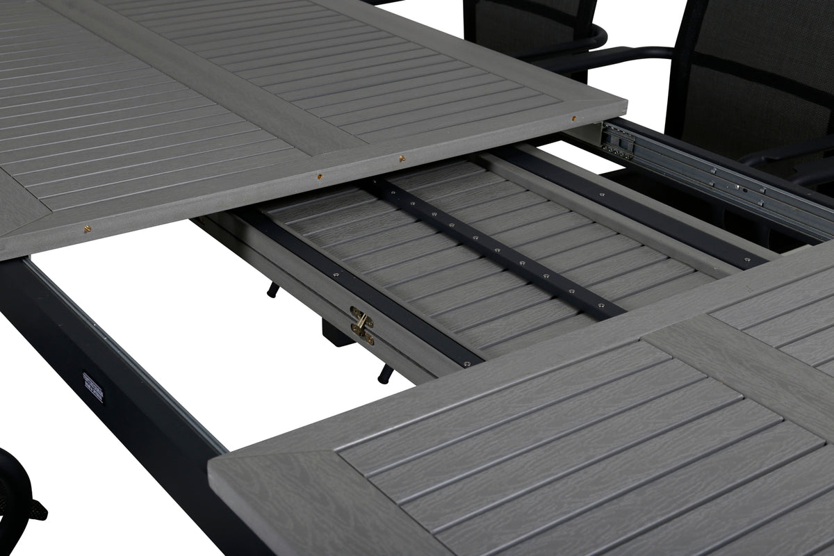 Venture Design Alina & Albany Matstolar Svart + Matbord 224x100