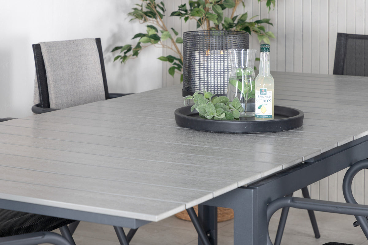 Venture Design Alina & Levels Matstolar Svart + Matbord 160x100x75