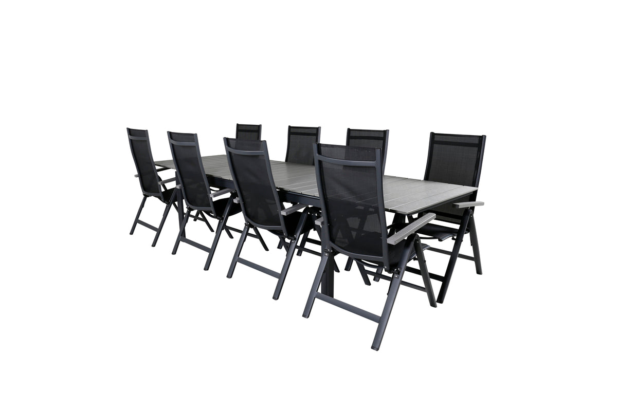 Venture Design Albany & Levels Positionsstolar Svart + Matbord 229x100x75