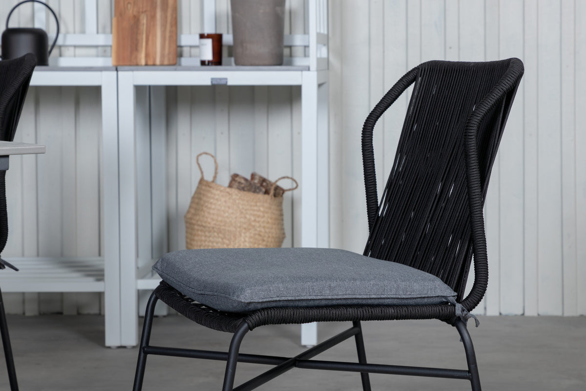 Venture Design Julian & Levels Matstolar Svart + Matbord 224x100