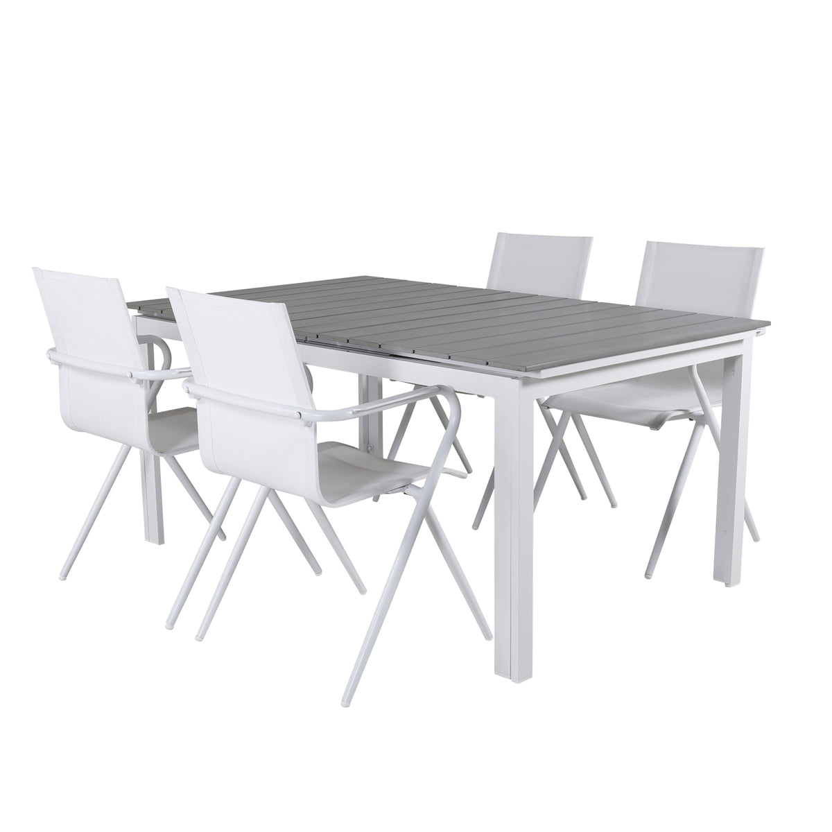 Venture Design Alina & Levels Matstolar Vit + Matbord 160x100x75