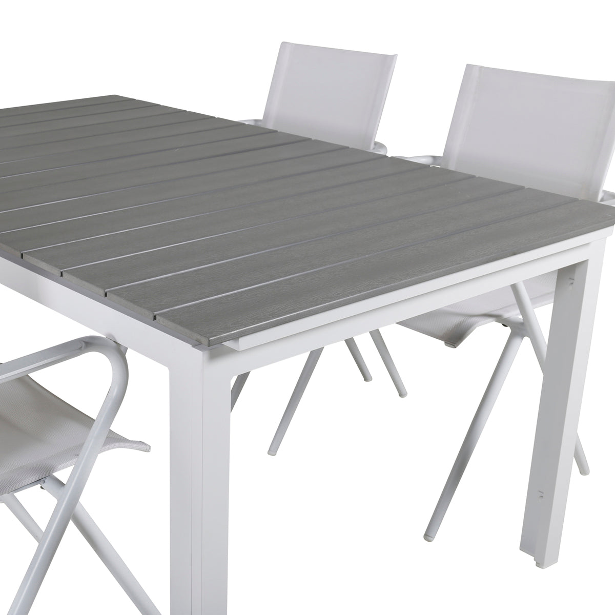 Venture Design Alina & Levels Matstolar Vit + Matbord 160x100x75