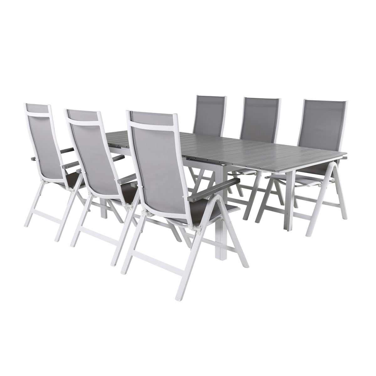 Venture Design Albany & Levels Positionsstolar Grå + Matbord 160x100x75