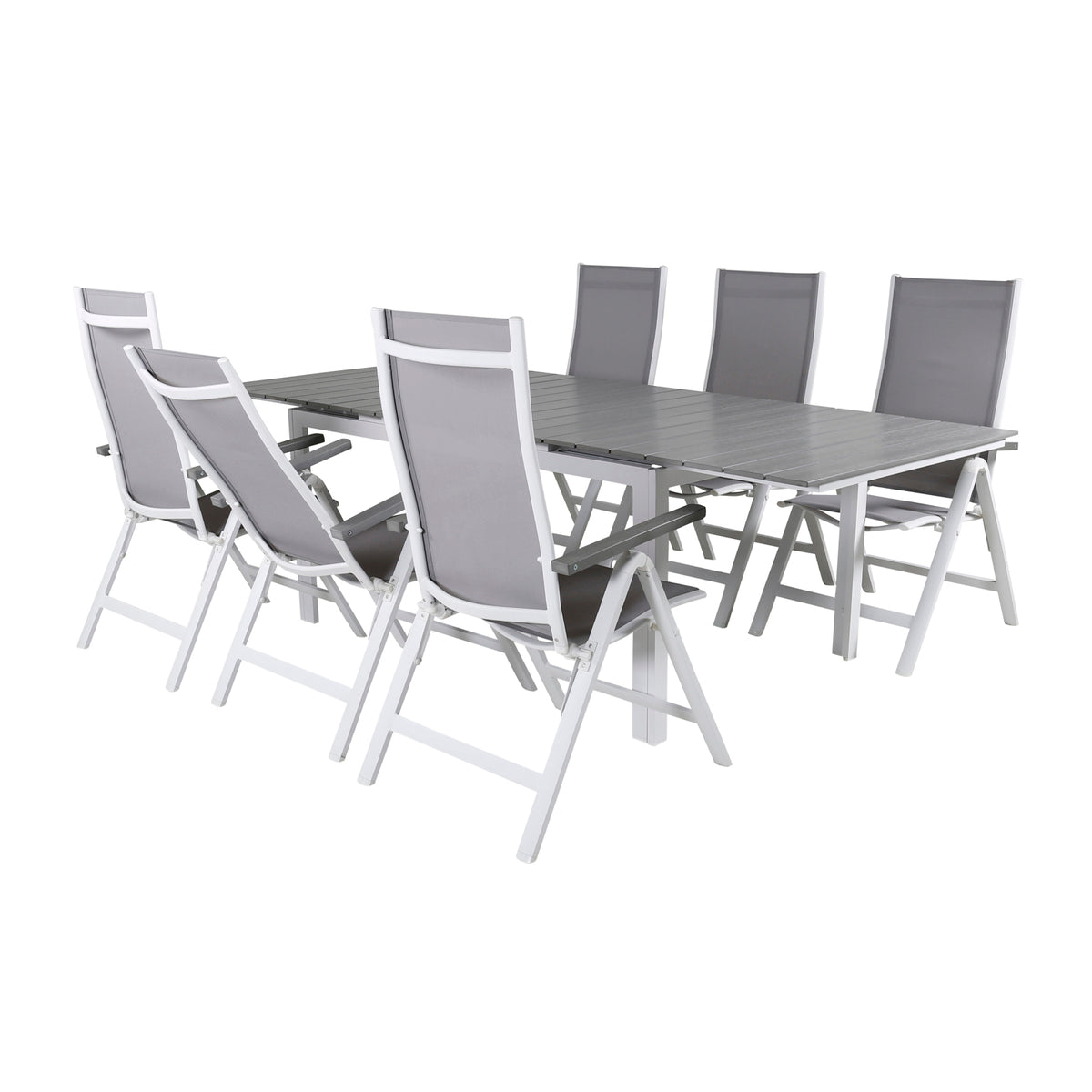 Venture Design Albany & Levels Positionsstolar Grå + Matbord 160x100x75