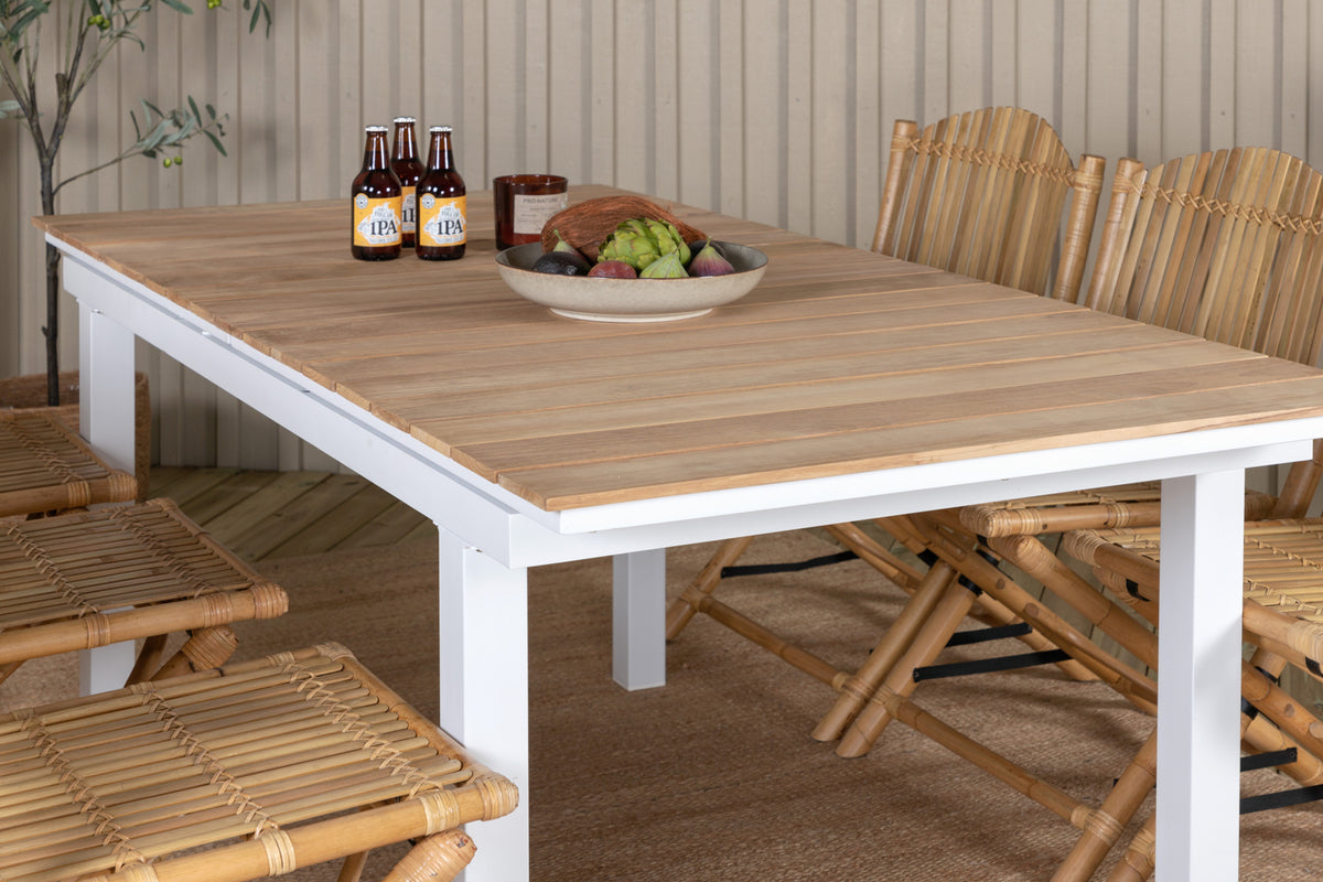 Venture Design Cane & Mexico Caféstolar Natur + Matbord 90x160/240