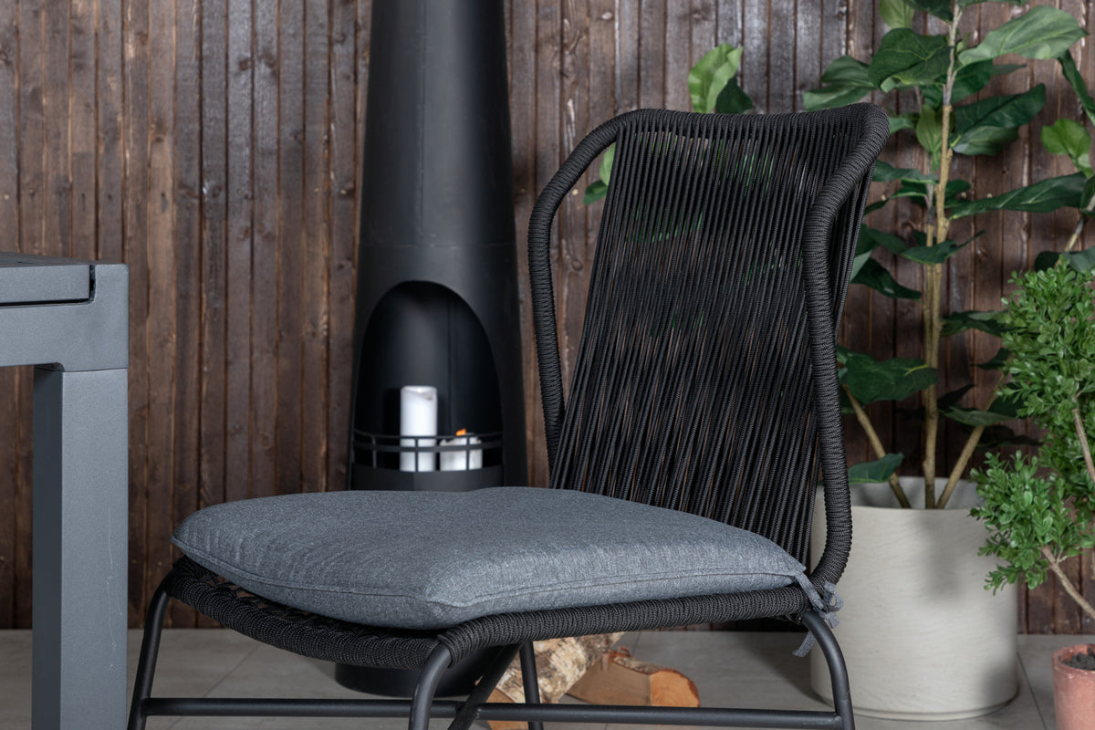Venture Design Julian & Marbella Matstolar Svart + Matbord 160x100x75