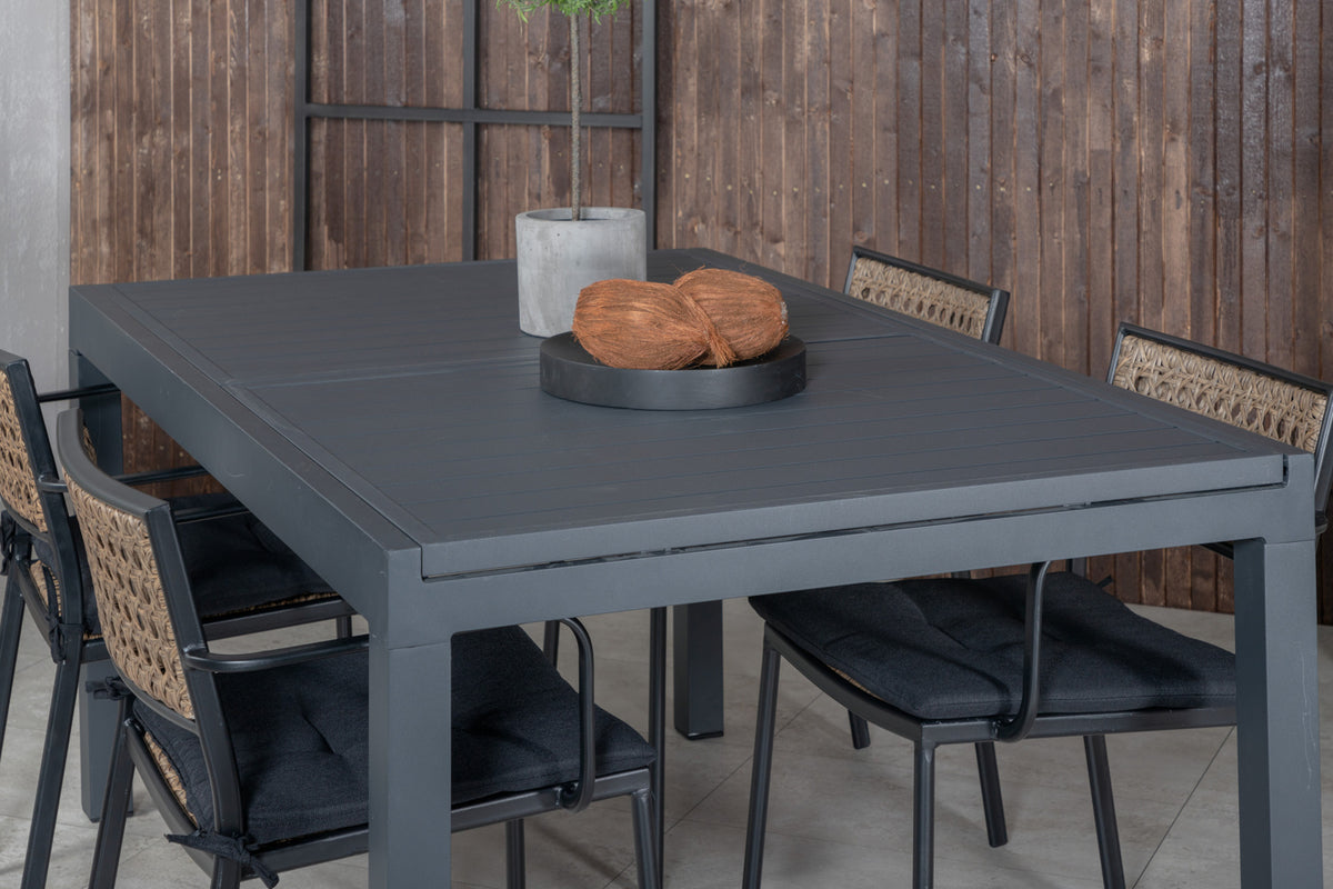 Venture Design Paola & Marbella Matstolar Natur + Matbord 160x100x75