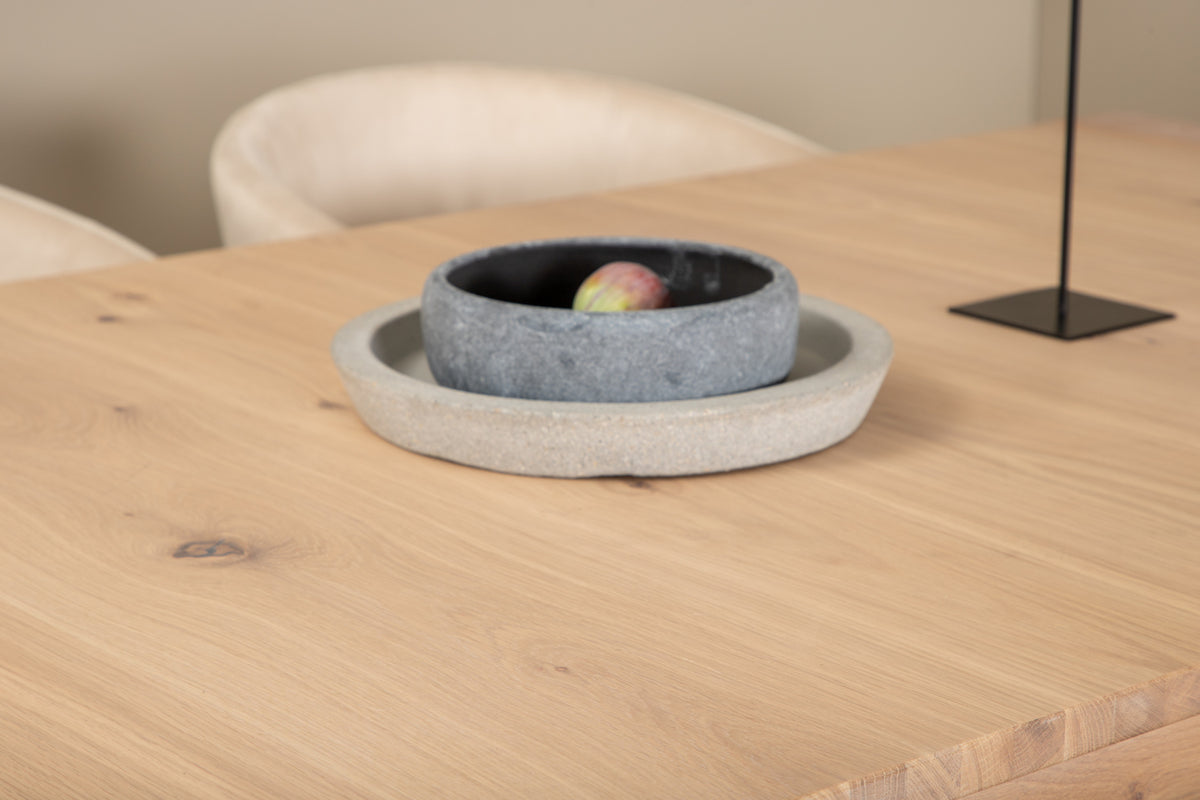 Venture Design Slider & Berit Rektangulära Matbord 170 x 95 Vitputsad + Matstolar Beige