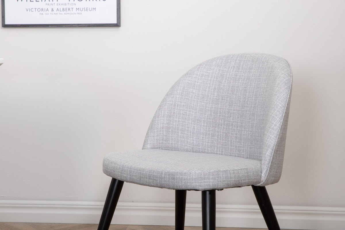 Venture Design Jimmy & Velvet Rektangulära Matbord 195 x 90 Vit + Matstolar 2-pack Grå