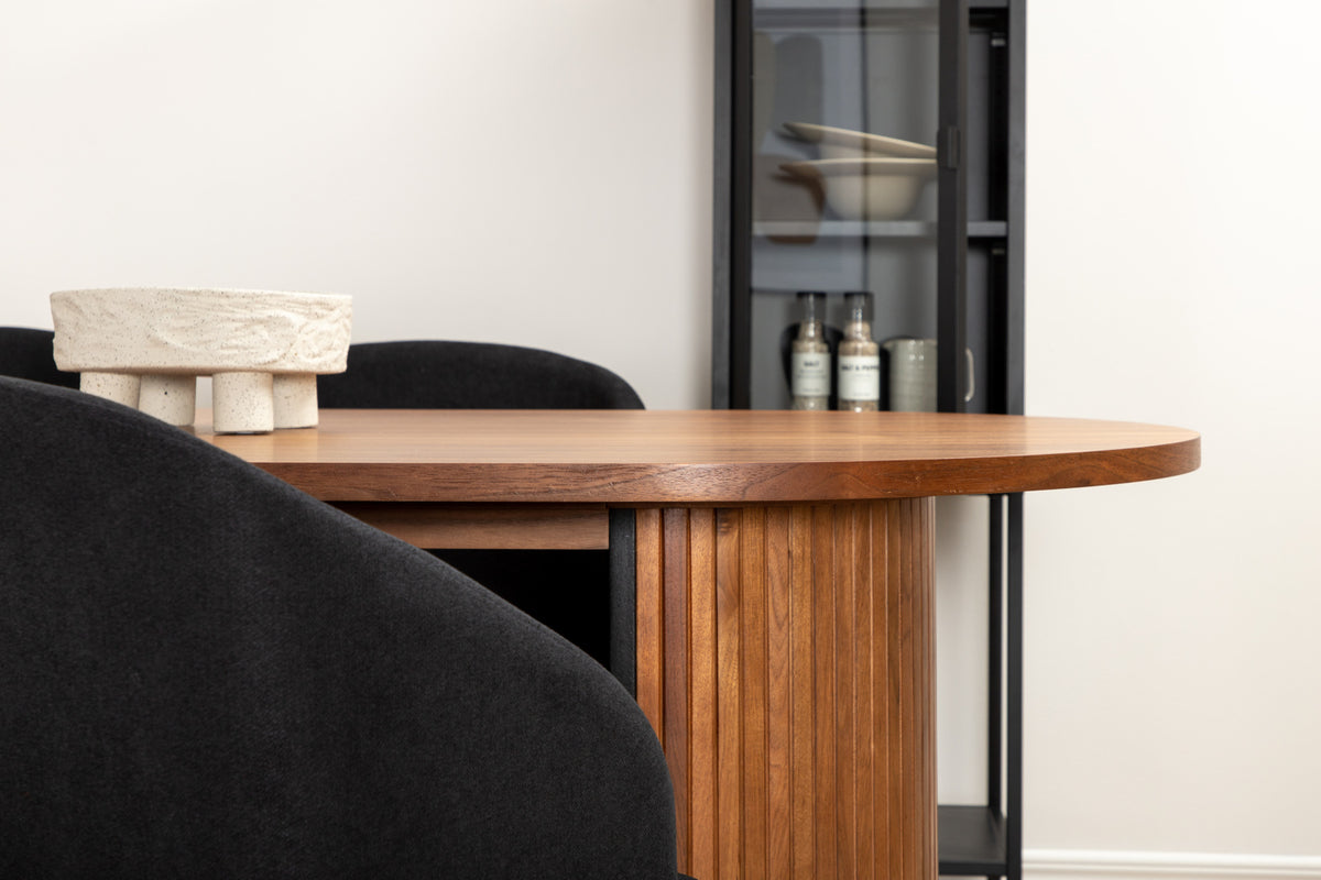 Venture Design Arch & Bianca Matstolar Svart + Matbord 90x200