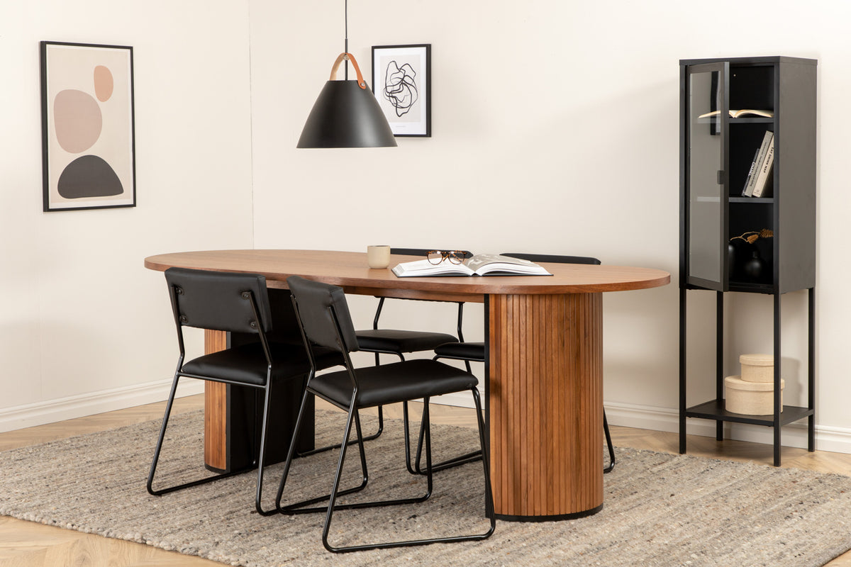 Venture Design Kenth & Bianca Matstolar Svart + Matbord 90x200