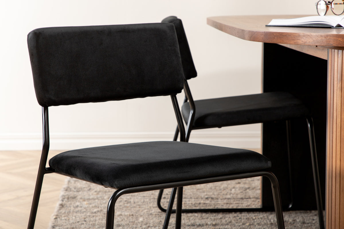 Venture Design Kenth & Bianca Matstolar Svart + Matbord 90x200