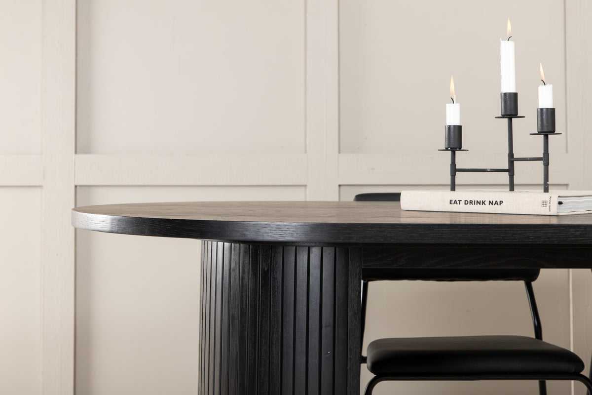 Venture Design Kenth & Bianca Matstolar Svart + Matbord 90x200